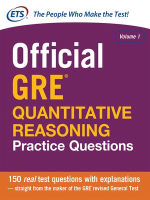 cover image of Official GRE Quantitative Reasoning Practice Questions